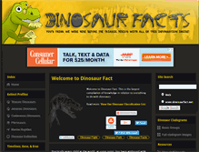 Tablet Screenshot of dinosaurfact.net